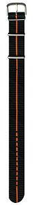 Ремешок текстильный Traser №73 черно-оранжевый 107419 Ремешки и браслеты для часов