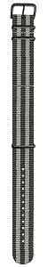 Ремешок НАТО Traser №99 серый в полоску 109042 Ремешки и браслеты для часов