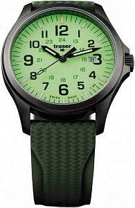 Мужские часы Traser P67 Officer Pro GunMetal Lime (каучук) 107424 Наручные часы
