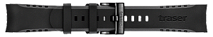 Каучуковый ремешок Traser №124 Q Tactical, черный 22 мм - 110512 Ремешки и браслеты для часов