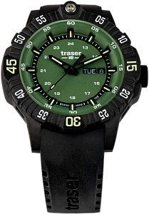 Мужские часы Traser P99 Q Tactical Green каучук 110727 Наручные часы