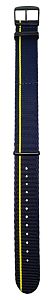 Ремешок Traser №79 темно-синий с желтой полоской 107806 Ремешки и браслеты для часов