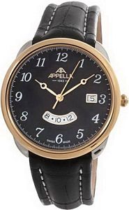 Мужские часы Appella Leather Line Round 4365-2014 Наручные часы