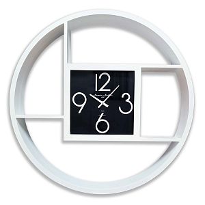 Настенные часы с полками Castita C-041 Milan White
            (Код: C-041 Milan) Настенные часы